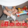 thumbnail image 3 of Ounissouiy Little Wood Merry Christmas Train Decoración Granja Camión Juguete Festival Ornamento Regalo de Año Nuevo para Niños Niñas Adultos Kits de decoración para fiestas Rojo 1, 3 of 6