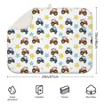 thumbnail image 2 of Cartoon Tractors Stars White Pattern Dish Drying Mat for Kitchen 1 Pack, Ultra Absorbent Microfiber Dishes Drainer Mats,18"x24", 2 of 4