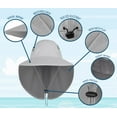 thumbnail image 3 of UPF 50+ Sun Protection Hat for Unisex Adult UV Solar Protection Wide Brim Outdoor Beach Fishing Bucket Bonnie Cap Visor with Neck Flap Breathable Mesh Lightweight Foldable Windproof C Light Grey, 3 of 5