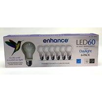 6 Pack Feit Electric LED Bulb Classic Glass Shape 60W Daylight Dimmable, 800 Lum