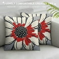 thumbnail image 3 of GOSMITH  Wine Red Decorative Throw Pillow Covers Pillow Covers for Couch Sofa Bed Living Room, Boho Pillow Covers Square Outdoor Throw Pillow Cover Cushion Farmhouse Home Decor, 3 of 5