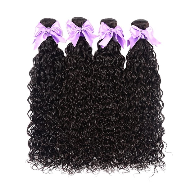 Paquetes de ondas de agua Cabello humano virgen brasileño (20 22 24 26) 9A Paquetes de tejido de cabello humano mojado y ondulado Cabello humano Remy Paquetes de cabello humano rizado con agua Se pued