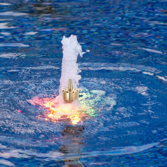 Amosfun Pond Fountain Head Nozzles Fountain Head Golden Brass 1Pcs for Column