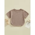 thumbnail image 2 of Biezeib Kids Baby T-Shirts Casual Solid Color Round Neck Pullovers Short Sleeve Tops for Toddler Summer Clothes, 2 of 9
