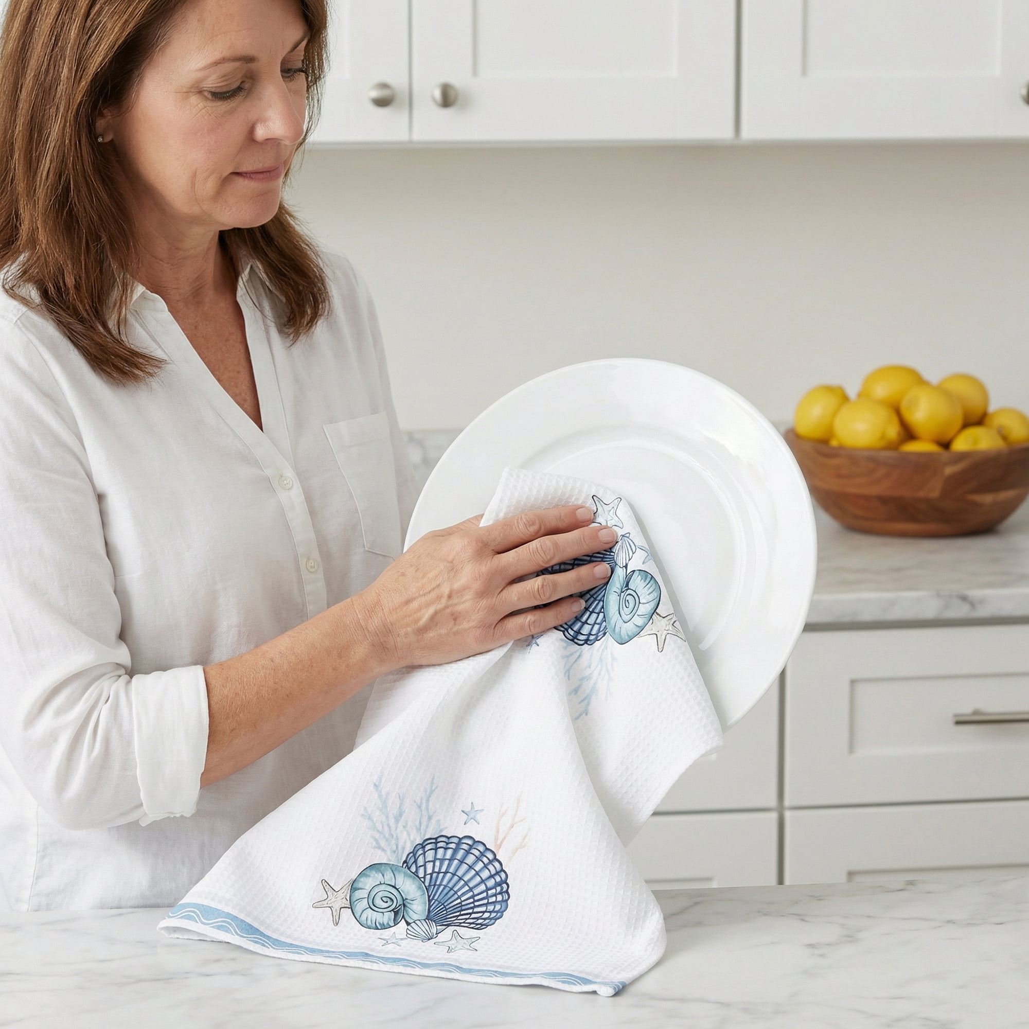Unique Bargains Soft Absorbent Quick Dry Microfiber Kitchen Towel 4 Pack White 26" x 18"