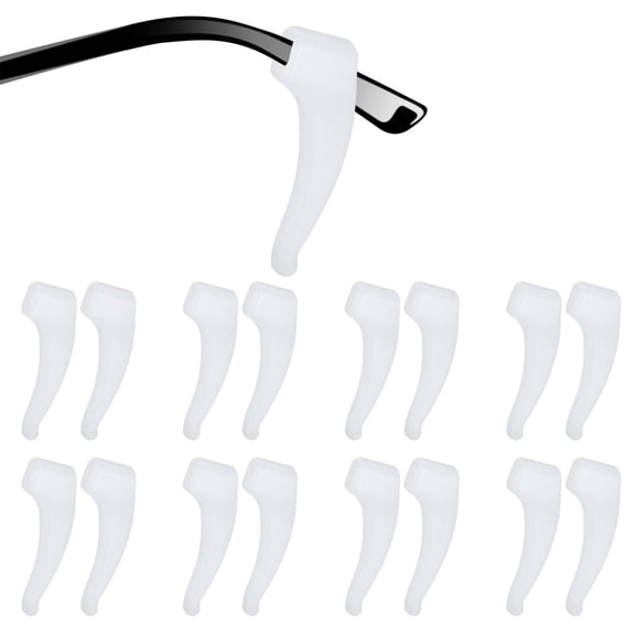 8 Pairs Glasses Ear Grip Silicone Elastic Ear Hook Eyewear Retainer, Clear