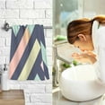thumbnail image 7 of Yayeee 100% Cotton Hand Towels for Bathroom 16" x 28" Soft Absorbent Kitchen Towel, Green Stripes, 7 of 7