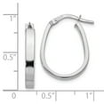 thumbnail image 2 of 14K White Gold Earring Hoop Women'S 21 mm 16 Polished U-Shape Earrings, 2 of 2