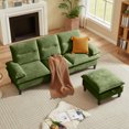 thumbnail image 4 of Soscana Sectional Sofa with Storage Ottoman,3 Seater L Shaped Couch,Modern Comfy Sofa for Living Room Apartment Office Studio,Green, 4 of 9