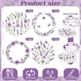 thumbnail image 3 of 60 Pieces Lavender Paper Plates 9 Inch Disposable Floral Plates Spring Summer Purple Garden Flowers Dinner Birthday Decorations for Baby Shower Bridal Wedding Floral Tea Party Supplies, 3 of 6