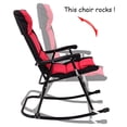 thumbnail image 5 of Costway 3 PCS Outdoor Folding Rocking Chair Table Set Bistro Sets Patio Furniture Red, 5 of 10