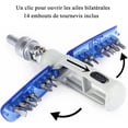 thumbnail image 2 of Destornillador, destornillador Juego de destornilladores de trinquete magnéticos giratorios de 180° LZHDZQD, el juego 14 en 1 se puede utilizar para trabajos de reparación en electrodomésticos y muebl, 2 of 5