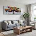 thumbnail image 3 of Large Colorful Tree of Life Canvas Wall Art, Abstract Tree Decor Painting Canvas Print for Living Room, Bedroom, Office Decorations, Gifts for Men, 3 of 7