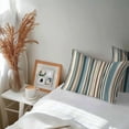 thumbnail image 5 of Boho Vertical Stripe Outdoor Pillow Covers Pack of 2 Green Beige Simple Lines Waterproof Throw Pillow Covers Decorative Cushion Cases for Patio Garden Tent Balcony Couch 20x12 inch, 5 of 8
