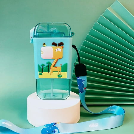 

Straws Cute Water Bottle For Kids Unique Ice Cream Shape Water Cup Kawaii Popsicle