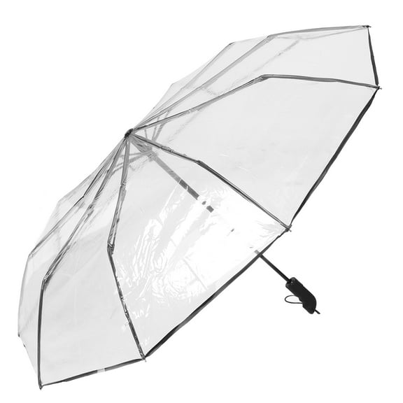 MERRYHAPY 1Pack Auto Open Umbrella Clear Transparent Lightweight Folding for Women