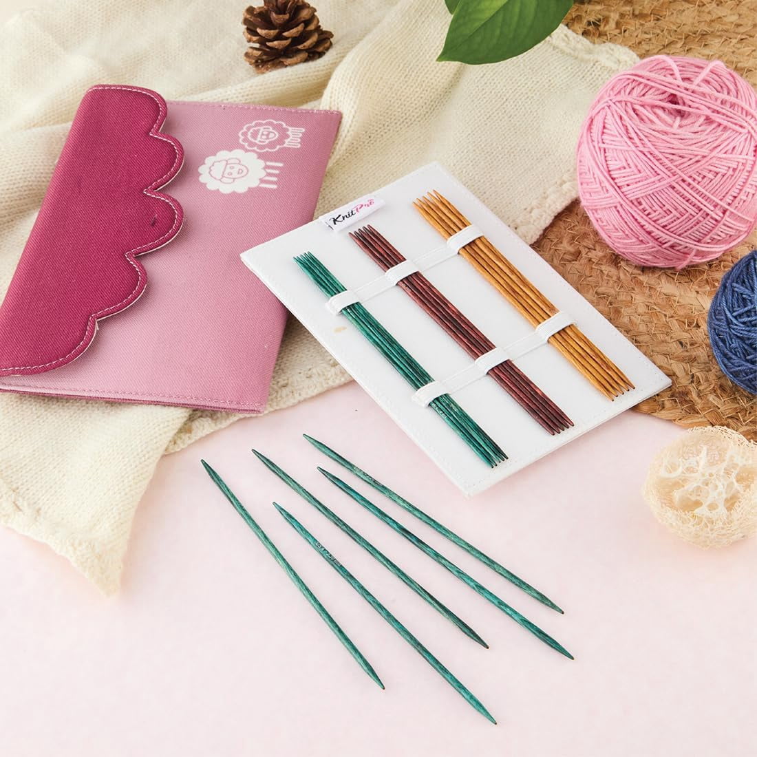 KnitPro-Dreamz Starter Double Point Needle Set 6"-5 Pair - Assorted Sizes