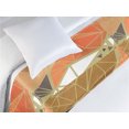 thumbnail image 3 of Abstract Modern Art Bed Runner, Geometric Design Triangle and Trapezoid Pattern Print, Decorative Accent Bedding Scarf for Hotels Homes & Guest Rooms, Twin, Burnt Sienna Cocoa and White, by Ambesonne, 3 of 3