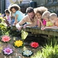 thumbnail image 6 of Moonsky Floating Artificial Water Lilies, 7 Piece Multicolor EVA Plastic Lotus Flowers, Realistic Pond & Pool Decor for Garden Fountains Water lilies 7PC, 6 of 9