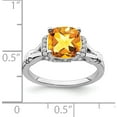 thumbnail image 3 of 14K White Gold Citrine And Diamond Ringsize 7 (Width 1.5 To 4.4) - Jbsp, 3 of 5