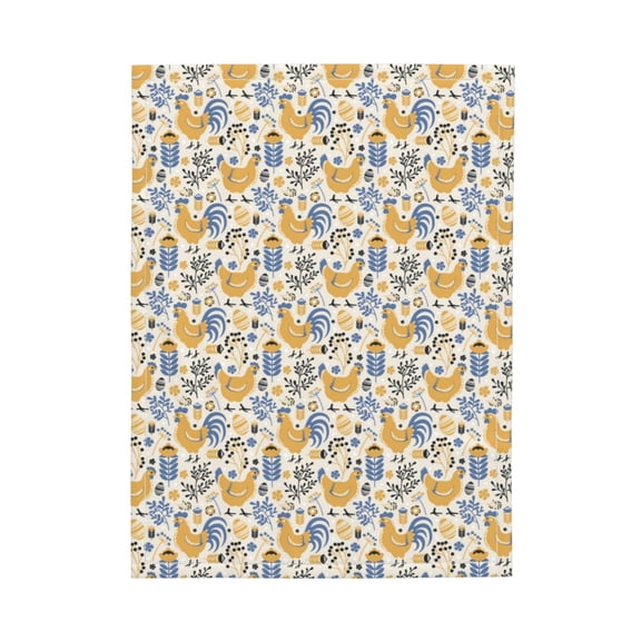 Picia Funny Chicken Pattern Baby Soft Dot Blanket with Silky Satin Backing Baby Gifts for Boys and Girls (30" x 40")