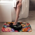 thumbnail image 4 of 1pc Black Cat Absorbent Non-Slip Bathroom Thickened Flannel Rug Decor,Soft,Quick Drying,Suitable For Indoor/outdoor Use,Bathrooms,Bedrooms,Kitchens,Terrace,Laundry Rooms,16"x24", 4 of 9