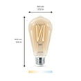 thumbnail image 6 of (2 pack) Philips Wi-Fi Connected LED 60-Watt ST19 Filament Tubular Light Bulb, Clear Tunable White, Non-Dimmable, E26 Base (1-Pack), 6 of 12