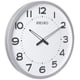 thumbnail image 1 of Reloj de pared Seiko ultramoderno, tono plateado, 50 cm de diámetro, 1 of 5