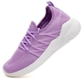 thumbnail image 5 of Hobibear Women Running Shoes Lightweight Breathable Sport Shoe for Gym Travel Work Purple 8, 5 of 6
