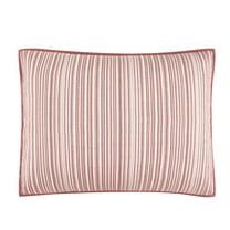Mainstays Essentials Red Stripe Pillow Sham, Standard 1 Pack