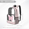 thumbnail image 7 of ZIATUBLES 17 Inch Clear Backpack, Heavy Duty Fabric & PVC Transparent Bag with Reinforced Strap, Large Capacity Pink Leopard Butterfly Print See Through Bookbag for School, Work & Travel, 7 of 7
