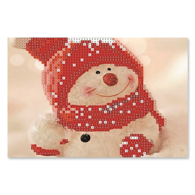 Toystoory Juego de tarjetas de felicitación con pintura de diamantes 5D de Navidad, bordado artesanal de diamantes de imitación, punto de cruz, regalo de Artesanía HK0004 Toystoory HA009226-04
