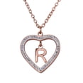 thumbnail image 1 of Collar de Mujer Corazón con Inciales LuckyLy, Modelo Adina rosa UNITALLA, 1 of 7