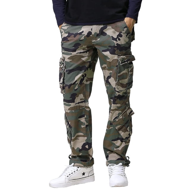 Pantalones Cargo Match Wild para Hombre Verde Grisáceo Talle 44