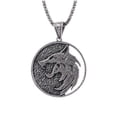 thumbnail image 1 of Collar con medallón de lobo, joyería inspirada en The Witcher para amantes, regalo de cumpleaños para entusiastas de los lobos, regalo de San Valentín, 1 of 8
