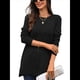thumbnail image 2 of Camiseta Holgada de Larga con Cuello Redondo y Estampado Geométrico de Jacquard para Mujer, Ropa de Invierno 2025 Negro XL, 2 of 10