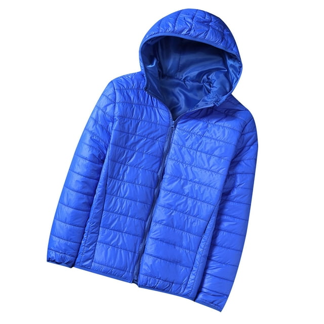 Amzcrzy Veste Matelassée Légère pour Hommes, Résistante à l'Eau, avec Capuche, Couleur Unie
