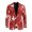 Candy Canes Gingerbread Men, variant on Stylish Sport Coat, Leopard Print with Blue Roses Polyester With Pockets Office Blazer for Formal Casual