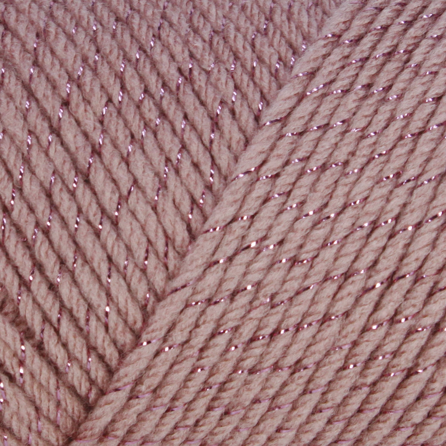 Mainstays 5 Oz Sparkle Acyrilic Yarn, 98% Acyrilic 2% Metallic, Taupe  Splash 