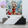 thumbnail image 4 of Merry Christmas German Shepherd Enjoys Woofmas Winter Xmas Holiday Tapestry Alsatian Dog Lover Gifts Wall Hanging Backdrop Home Decor - 02022, 4 of 5