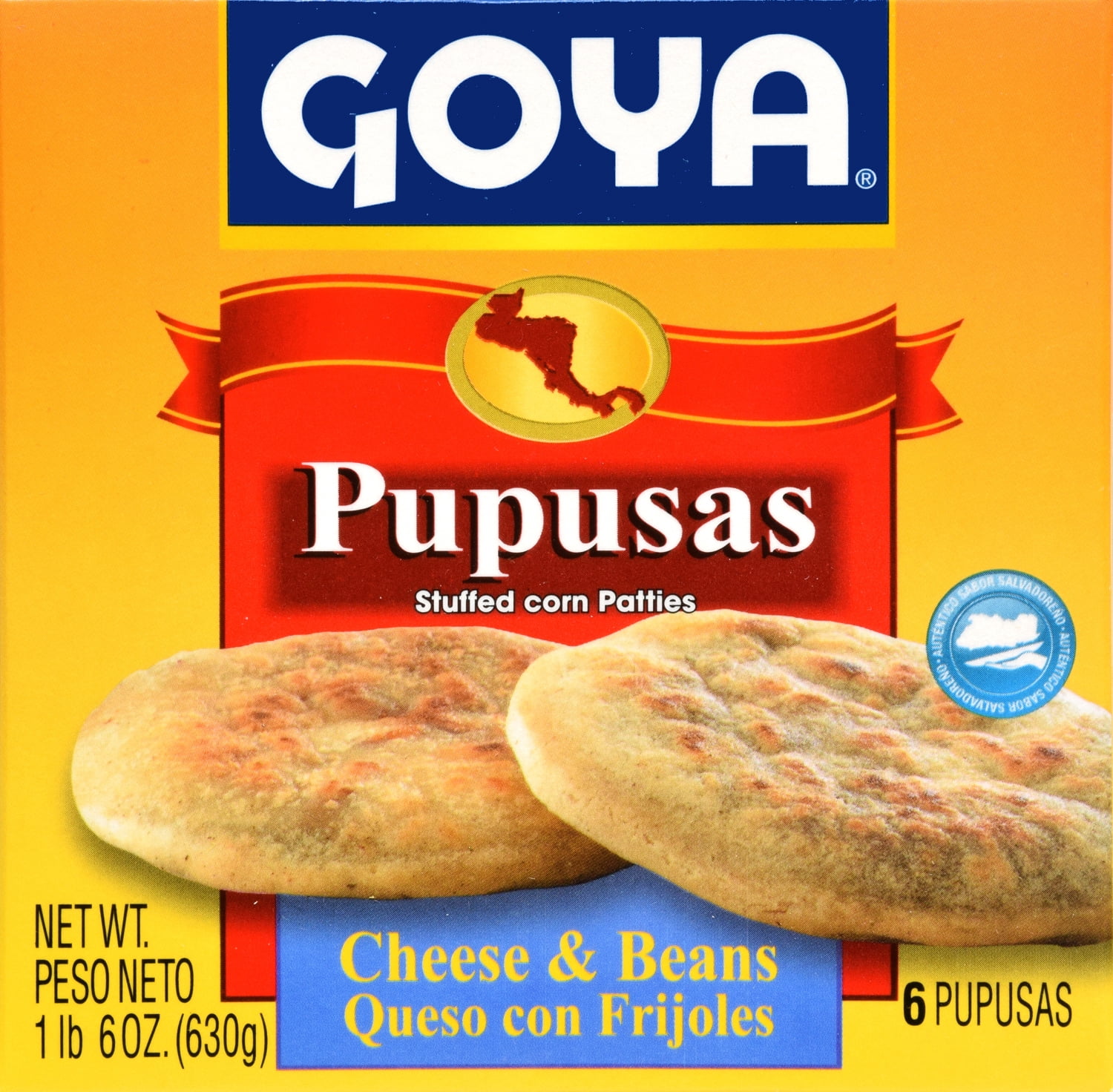 GOYA Pupusas Cheese & Beans 6 Ct, 22 oz