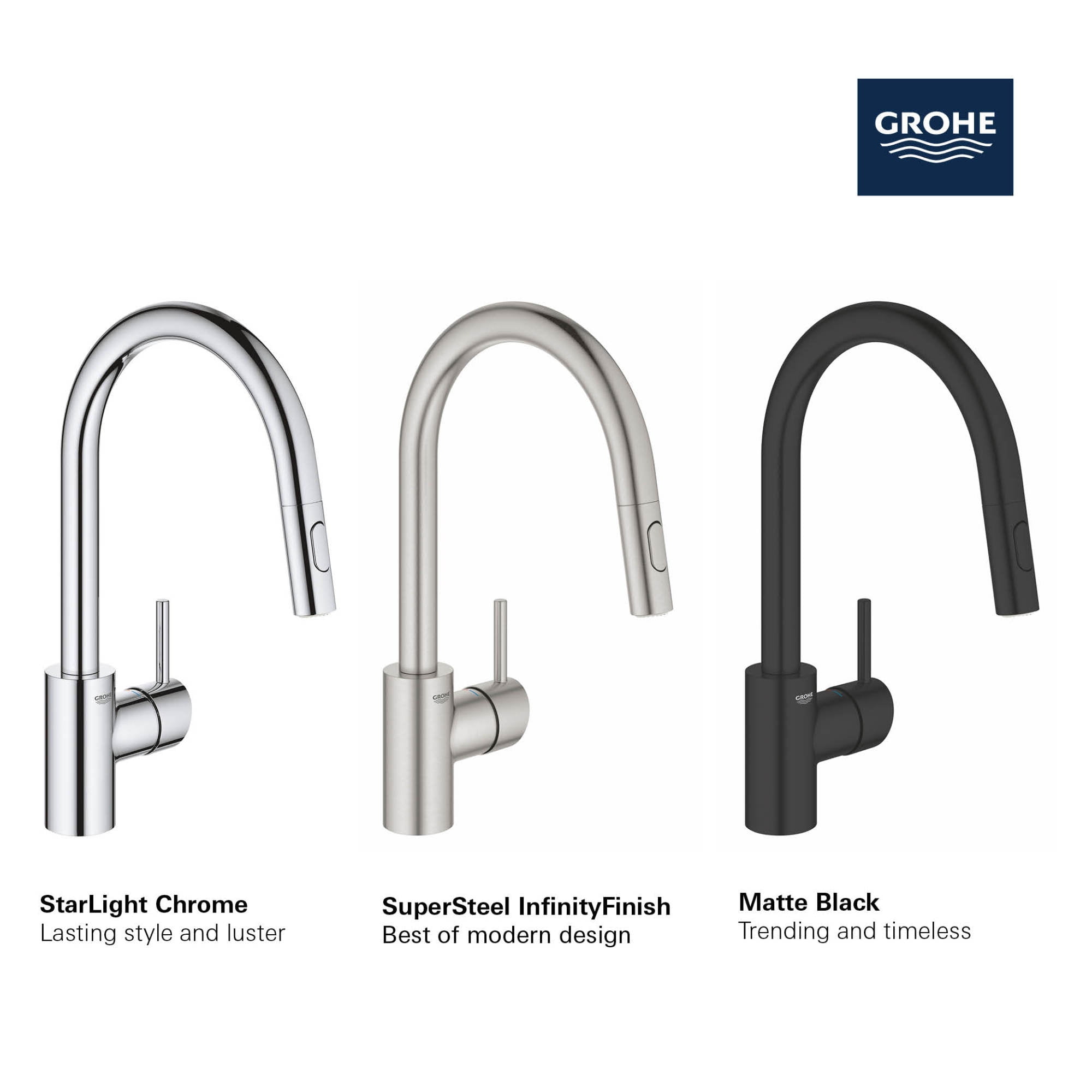 Grifo de fregadero Concetto 140º Grohe 31128001 - Comprar a precio barato