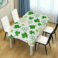 thumbnail image 7 of 60"x60" St Patrick's Day Clover Tablecloth, Waterproof Washable Polyester Square Table Cover, Durable Tablecloth for Kitchen Dining Table Party Decor, 7 of 7
