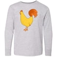 thumbnail image 3 of Inktastic Cute Yellow Chicken Long Sleeve Youth T-Shirt, 3 of 5