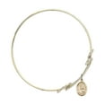 thumbnail image 2 of 8 1/2 inch Round Double Loop Bangle Bracelet w/ Our Lady of Good Counsel in Gold-Filled, 2 of 3