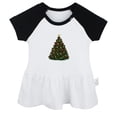 thumbnail image 1 of Nature Fir Tree Pattern Dresses For Baby, Newborn Babies Skirts, Infant Princess Dress, 0-24M Kids Graphic Clothes (Black Raglan Dresses, 6-12 Months), 1 of 4