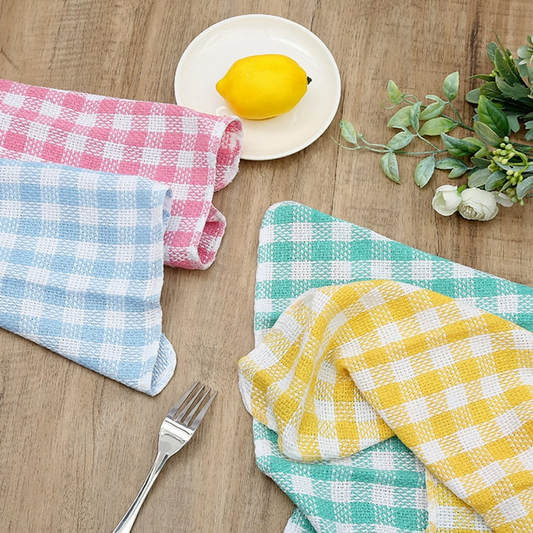 Cotton Dish Towels, checkered towel