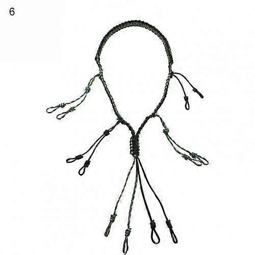 Cordón para silbato de caza multifuncional para exteriores con 12 cuerdas de punto.