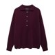 thumbnail image 3 of HH TRAF Otoño Moda Mujer Suéter Sólido Pulóver Mujer Manga Larga Solapa Un Solo Pecho Decorar Slim Tejido Superior Mujer, 3 of 5