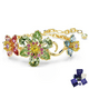 thumbnail image 1 of PULSERA BRAZALETE SWAROVSKI IDYLLIA CRISTALES FLOR MULTI COLOR DORADO MUJER + KIT DE REGALO, 1 of 6